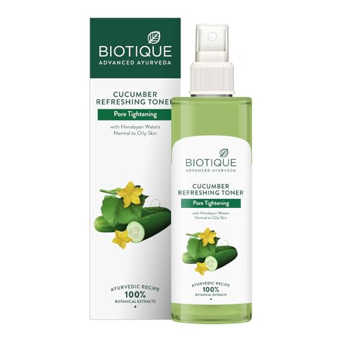 Cucumber Pore Tightening Toner| Ayurvedic and Organically Pure| Maintains Skin’s Natural pH |100% Botanical Extracts| Suitable for Normal & Oily Skin 