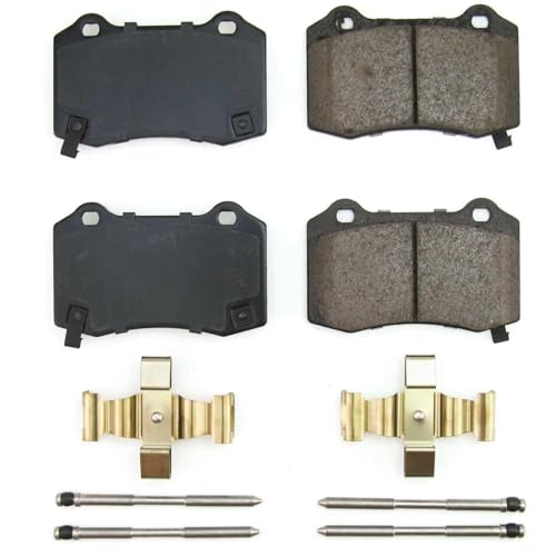Image of PowerStop Rear Brake Pads for Dodge Durango 2018-25 | Jeep Grand Cherokee 2018-21 - Z17 Ceramic Brake Pads with Installation Hardware, 17-1053B