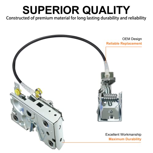 Image of SYERAL Power Door Lock Actuator Assembly F4TZ-15219A65-A Front Left Driver Side Compatible with Ford 1992-1996 Bronco F-150, 1992-1997 F-250 F-350 Door Latch Lock Actuator Motor Cable Rod Kit