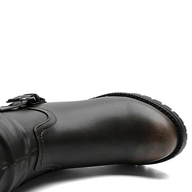 Image of GLOBALWIN Women's Chunky Low Heels Boots Knee High Boots For Women