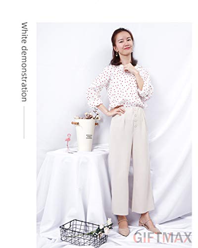 Image of GiftMax Photography Stand Kit Background Support System Kit Portable Foldable and Bag with Color Screen White 8 x12 FT