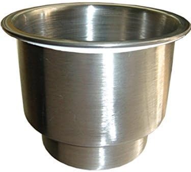 2-Piece Stainless Steel Cup Holder Set For Boat, RV, Camper, Car, Or Truck - Removable