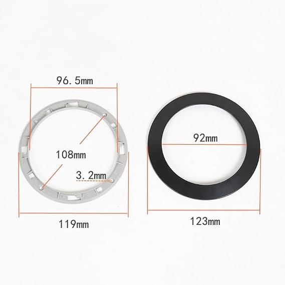 2 Pack 4 Inch Speaker Grill Cover Black SubWoofer Round Circle Mesh Woofer Grille Covers Guard Protector for Car Home Audio Speakers Theater (Invisible Screw Hole Style)