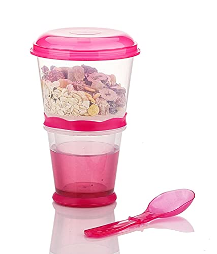 KorhLeoh Cereal On The Go Cup, Pink