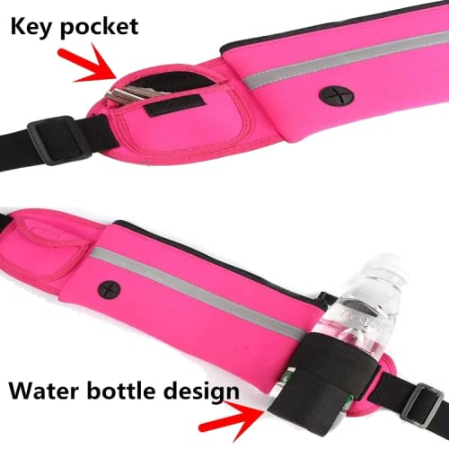 Pochete Saída Fone Porta Celular Academia Corrida Esportiva Cores Compacta Unissex (Rosa Chiclete)