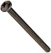 Small Parts Steel Pan Head Machine Screw, Black Oxide Finish, Meets ASME B18.6.3, #2 Phillips Drive, #8-32 Thread Size, 2