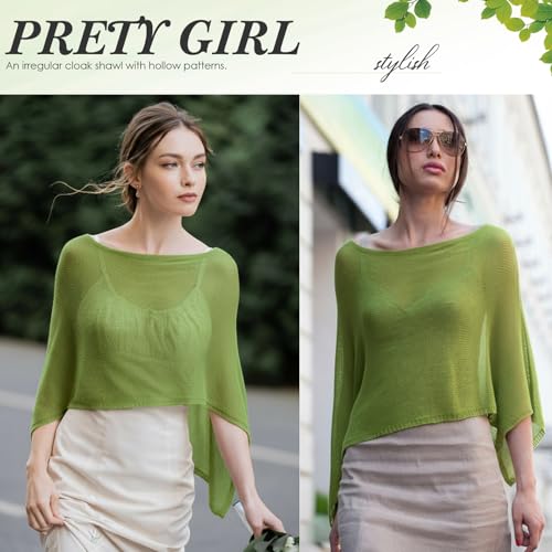 Image of Women Sheer Poncho Shrug Summer Sheer Blouse Top Lightweight Poncho Bolero for Evening Dress