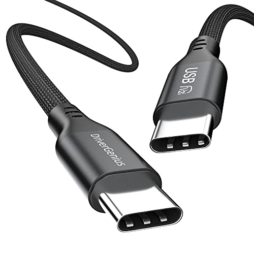 DriverGenius UC240-10G USB-C 240W PD3.1 USB-C 10Gbps Data Cable,4K/60Hz Video (DisplayPort Alt Mode) Converter Adapter Cable,1.8-Meter Cover