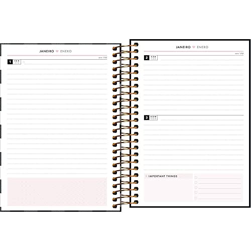 Agenda Tilibra West Village Capa Dura Espiral Sortida 176 Folhas