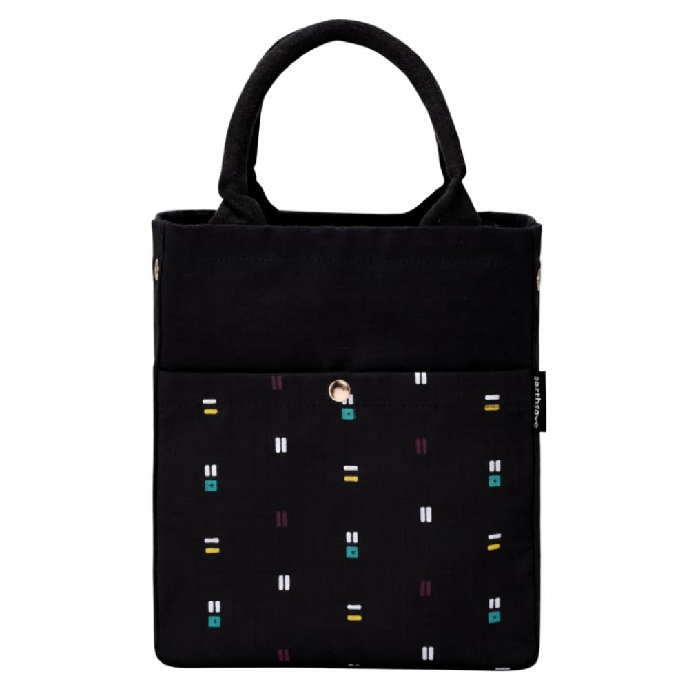 earthsave Insulated Lunch Bag for Office Women & Men (Blue with Equal) | Eco-Friendly Canvas Tiffin Bags for School, Lunch Bag for Kids