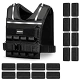 ONETWOFIT Chaleco Lastrado Ajustable 20 kg, para Musculación y Entrenamiento de Fuerza