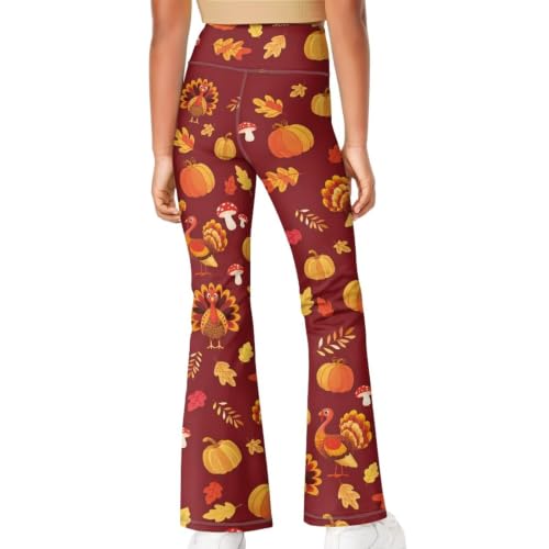 Image of Girls Flare Leggings Cute Bell Bottoms for Teen Girls Wide Leg Sweatpants for 5-14 T