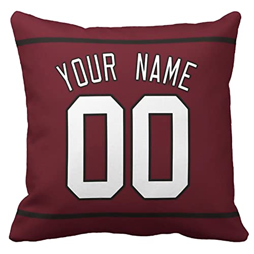 Image of ANTKING Throw Pillow 2 Pack with Custom Name and Number Personalized Gift for Men Women Boys