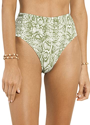 Maaji Womens High Rise/High Leg Bikini Bottoms, Green, Small Us #TOP26
