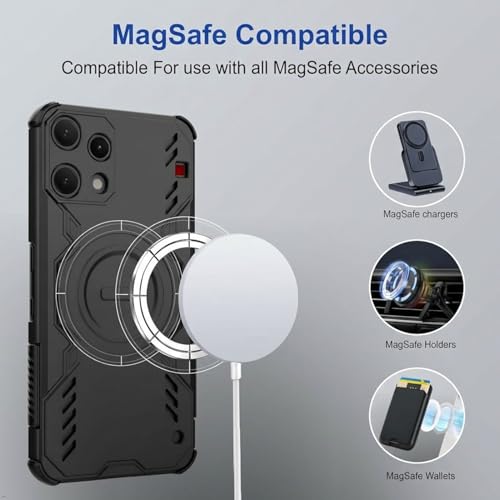 Image of ShieldTech Back Cover Case for Nothing Phone 3a Lite 5G | 360 Protection Mobile Phone Case | Mag-Safe | Camera Protection | Back Cover for Nothing Phone 3 a Lite 5G / 3a Lite 5+G - Black TPU+PC