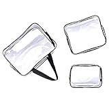 【Premium-Qualität】: Der durchsichtige Kulturbeutel besteht aus hochwertigem wasserdichtem PVC-Material, das langlebig und waschbar ist. Im Vergleich zu anderen Verkäufern ist unsere Kosmetiktasche sicher und hat keinen chemischen Geruch, sie ist für den langfristigen Gebrauch geeignet.