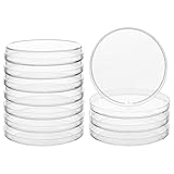 Labasics Piastre Petri in Plastica con Coperchi, Usa e Getta, Confezione da 10, 85 mm di Diametro, 13 mm di Altezza, per Analisi di Laboratorio e Osservazione dei Campioni, 1 Scomparto