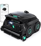 WYBOT Cordless Robotic Pool Vacuum for Inground Pools, Six-Roller Brush 4-in-1 Smart Pool Cleaner, Edge Cleaning High Obstacle Crossing, Lightweight, App Navigation (Ocean Black)