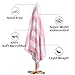 Touchat 4 Pack Beach Towels Oversized 30'' x 60'' Microfiber Pool Swim Bath Camping Travel Cabana Stripe Quick-Dry Super Absorbent Lightweight Sand Free Towel for Adults, Multi-Functional，Pink