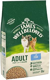 James Wellbeloved Complete Hypoallergenic Adult Dry Cat Food Made With 100% Natural Ingredients and One Source of Animal Protein (Fish), 10 kg