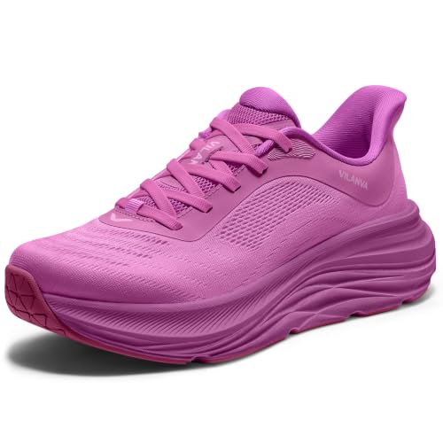 Image of Vilanva Women's Comfortable Walking Shoes Cushion Running Tennis Shoes Non-Slip Workout Gym Athletic Breathable Trendy Fashion Sneakers