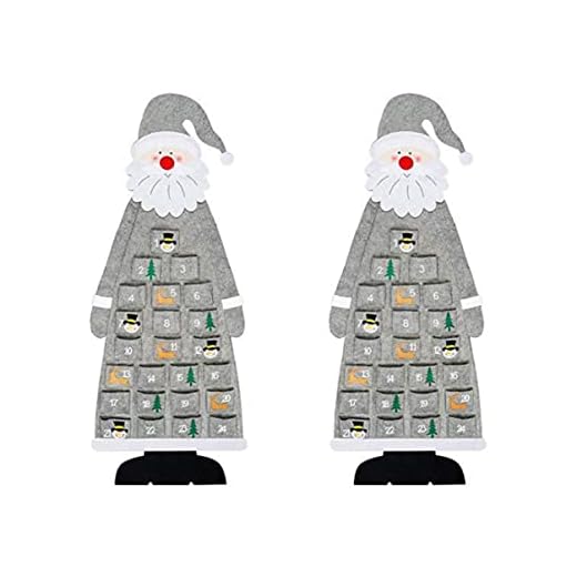 Ciieeo 2 Piezas Calendario De Adviento De Maquillaje Calendario De Cuenta Regresiva De Adviento Calendario De Adviento Fidget 2021 Calendario Navideño De Tela Accesorios Navidad