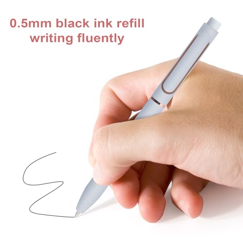 Bolígrafos de gel, pack de 6, punta fina 0.5 mm tinta negra miniatura 4