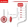 BALLSHOP Kids Cycling Training Wheels Bike Stabilisers Support Wheel Adjustable Mute Flash Wheels for 12 14 16 18 20 inch Kids Bike (1 Pair Red) #1