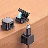 10 PCS Cable Straps Cord Organizer for USB Cables, Home Appliances, Earphones | Reusable Cable Management Solution | Ideal for Home, Office, Kitchen, and School Black