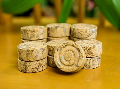 Radicaln Marble Red & Coral Big Board Games Complete Checker Figures - Suitable For 15 Inches Checkers Board - Antique 32 Checker Pieces Set - Completely Marble Handmade Non-Wooden Draughts #TOP2