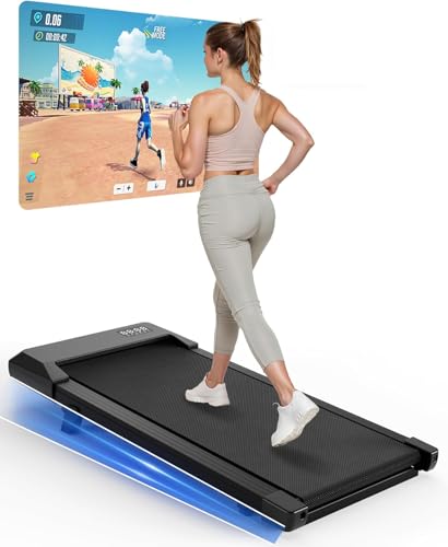 Copant Tapis roulant, tapis roulant con LCD Scarn, pedana da 2,5/3.0 HP con APP e controllo remoto, carico massimo Max 136 kg,con corsi di allenamento e corse, 1-6/12km/h per casa o ufficio