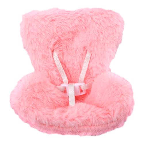 Asiento coche para muñecas rosa con cinturón de seguridad y clip