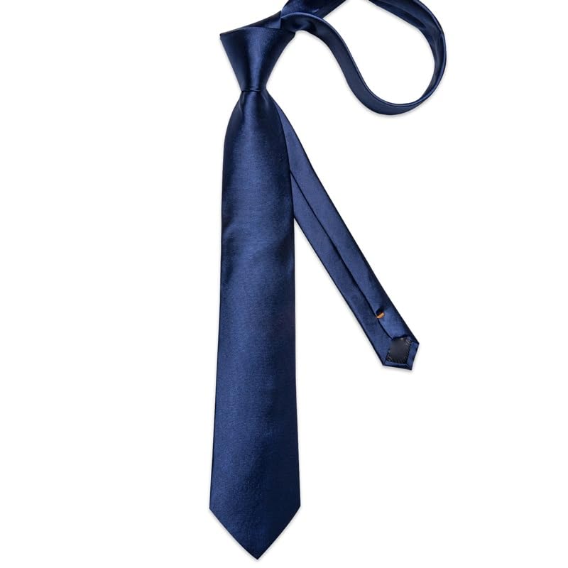 Corbata Clásica Sólida para Hombre Seda Poliéster 150cm miniatura 4