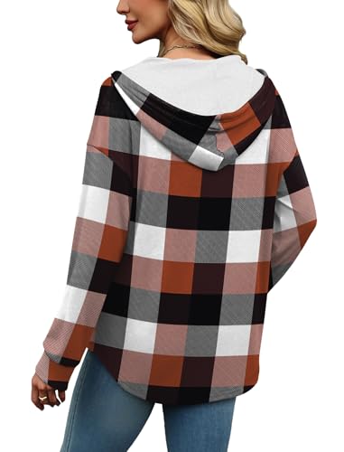 Image of Sampeel Hoodies for Women Trendy Fall Fashion 2025 V Neck Oversized Sweatshirt Plus Size Tops Clothes