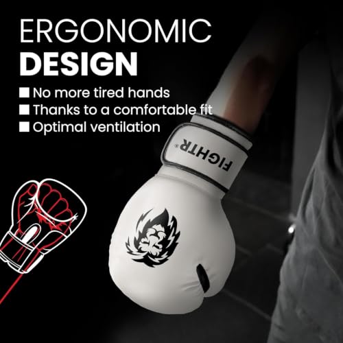 Image of FIGHTR Boxing Gloves - Pro Training Sparring Gloves | Maximum Protection & Stability for Boxing, MMA, Muay Thai, Kickboxing & Punching Bag Men Women Focus Mitts 8 10 12 14 16oz