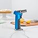 Restaurantware - RW Pyro Creme Brulee Torch With Adjustable Flame, 1 Refillable Culinary Blow Torch - Butane Gas Tank Not Included, Rotating Head, Blue Kitchen Torch, Security Lock, For Cooking, BBQ