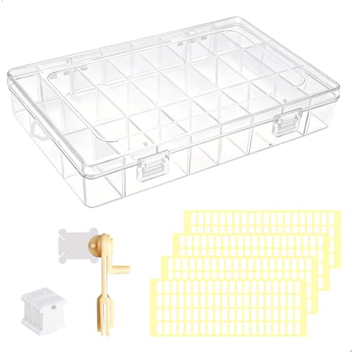 Imagen de Organizador de Hilos de Bordar 24 Compartimentos Extraíble Organizador Costura