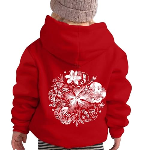 Boys Hoodies Size 7 Oversized Fleece Long Sleeve Girls Sweatshirt 10-12 Hooded Casual Letter Print Fall Cool Hoodies For Teen Girls Red 4 Years Back To School Outfits For Girl