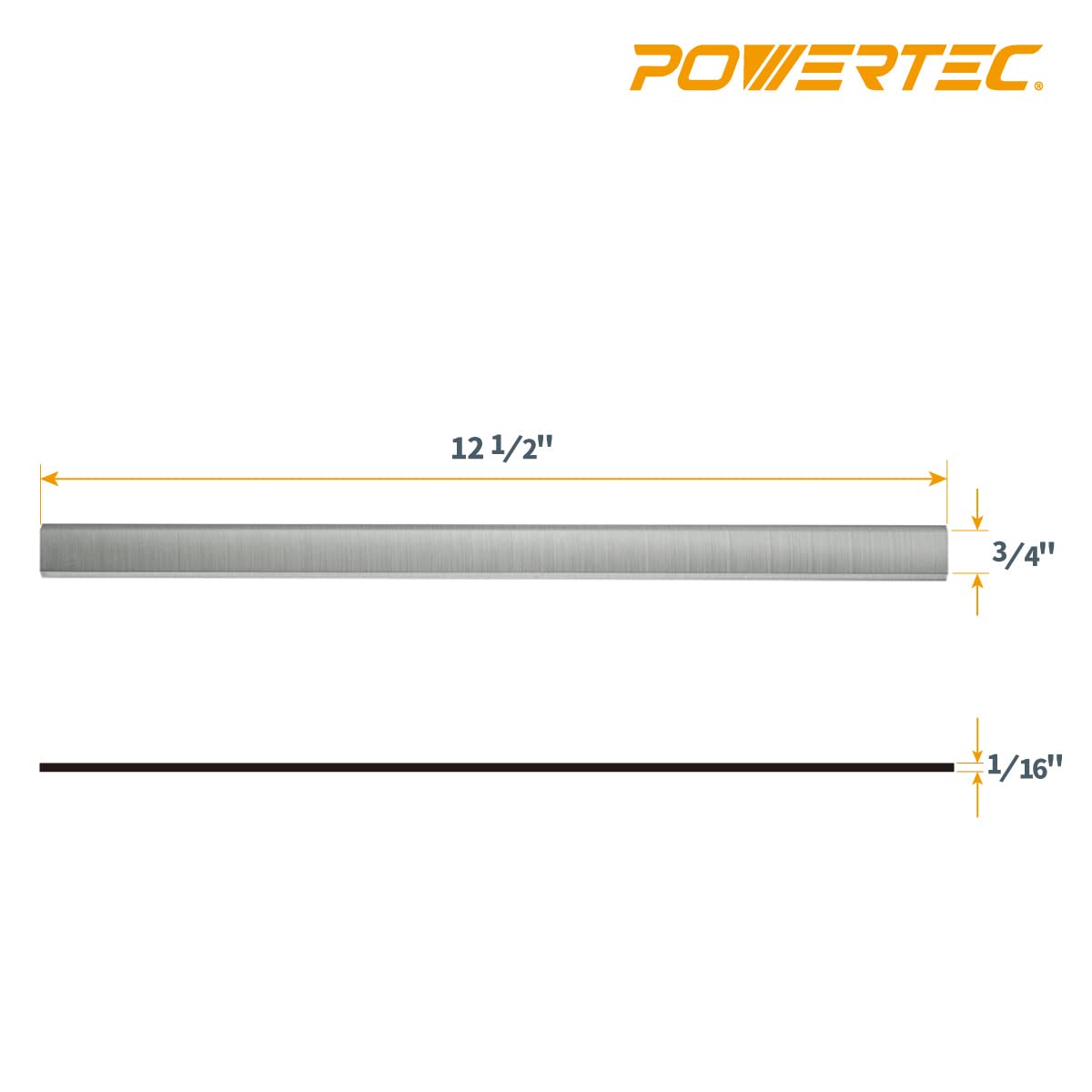 POWERTEC Lame per pialla Delta TP300, 22-540, ricambio per coltelli pialla 22-547, set da 4 (12810DD)