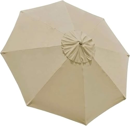 EliteShade USA Sunumbrella 9ft Replacement Covers 8 Ribs Market Patio Umbrella Canopy Cover (CANOPY ONLY) (Beige)