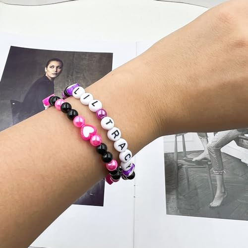 Eras Music Bracelets for Women Cute Preppy Pink Purple Heart Beads Bracelets Inspired Friendship Bracelets Set s Fashion Jewelry Gifts4