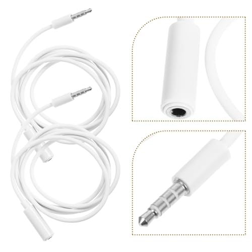 balacoo 2pcs 1.4m Cable Extensión Audio 3.5mm Estéreo miniatura 3