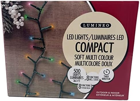Lumineo Multi Connect Net Lights - 96 LED Christmas Lights With Black Wire