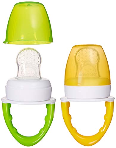 Amazon Brand - Mama Bear Silicone Feeder, Pack of 2
