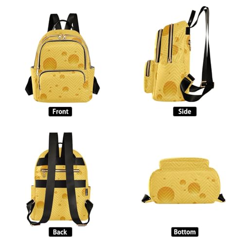 Image of Mini Backpack Cheese Pattern Fashion Backpack Purse for Women,Handbag Shoulder Bag Casual Daypack, Ladies Gift for College Work(S)