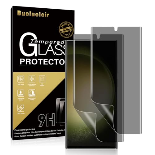 Buoluoioir Protector pantalla privacidad para Samsung Galaxy S23 Ultra 5G, 2 Piezas TPU Cristal Vidrio Templado Antiespia, HD Anti Arañazos Sin Burbujas Película Protectora para Samsung S23 Ultra