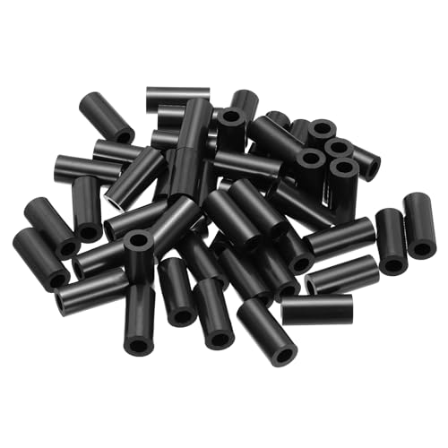 PATIKIL 50個M4 A B SスペーサーM6 x 11mm OD x 25mm Lプラスチックラウンドスペーサーワッシャー黒スタンドオフナットノンスレッドスクリューボルト電気アウトレット