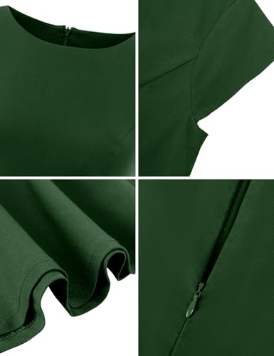 Image of Dressystar Women's Vintage 1950s A Line Cap Sleeve Cocktail Party Dress