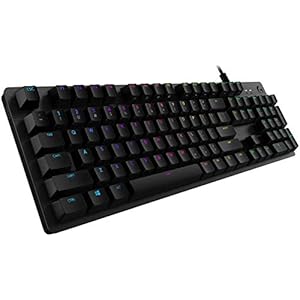 Logitech G512 Carbon LIGHTSYNC RGB Mechanical Gaming Keyboard with GX Brown switches – Tactile (Renewed)