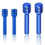 4 Pcs Car Interior Door Lock Pull Pins, Aluminum Alloy Universal Security Column Knob Covers for Most Vehicles (Blue)